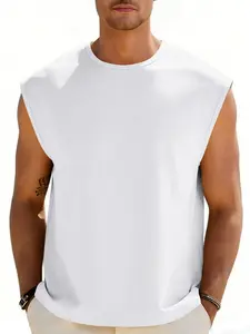 Cross-Border Summer Loose Fit Quick-Dry Breathable Sports Trendy Gym Sleeveless Tank Top for Men, Comfortable and Stylish Workout Wear