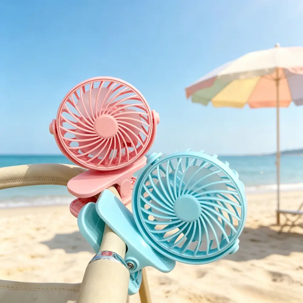 Portable 2-in-1 Clip & Desktop Fan, USB Powered Mini Cooling Fan with 3 Speed Settings, Adjustable Personal Fan for Camping, Picnic, Dormitory, Office, Indoor and Outdoor Use