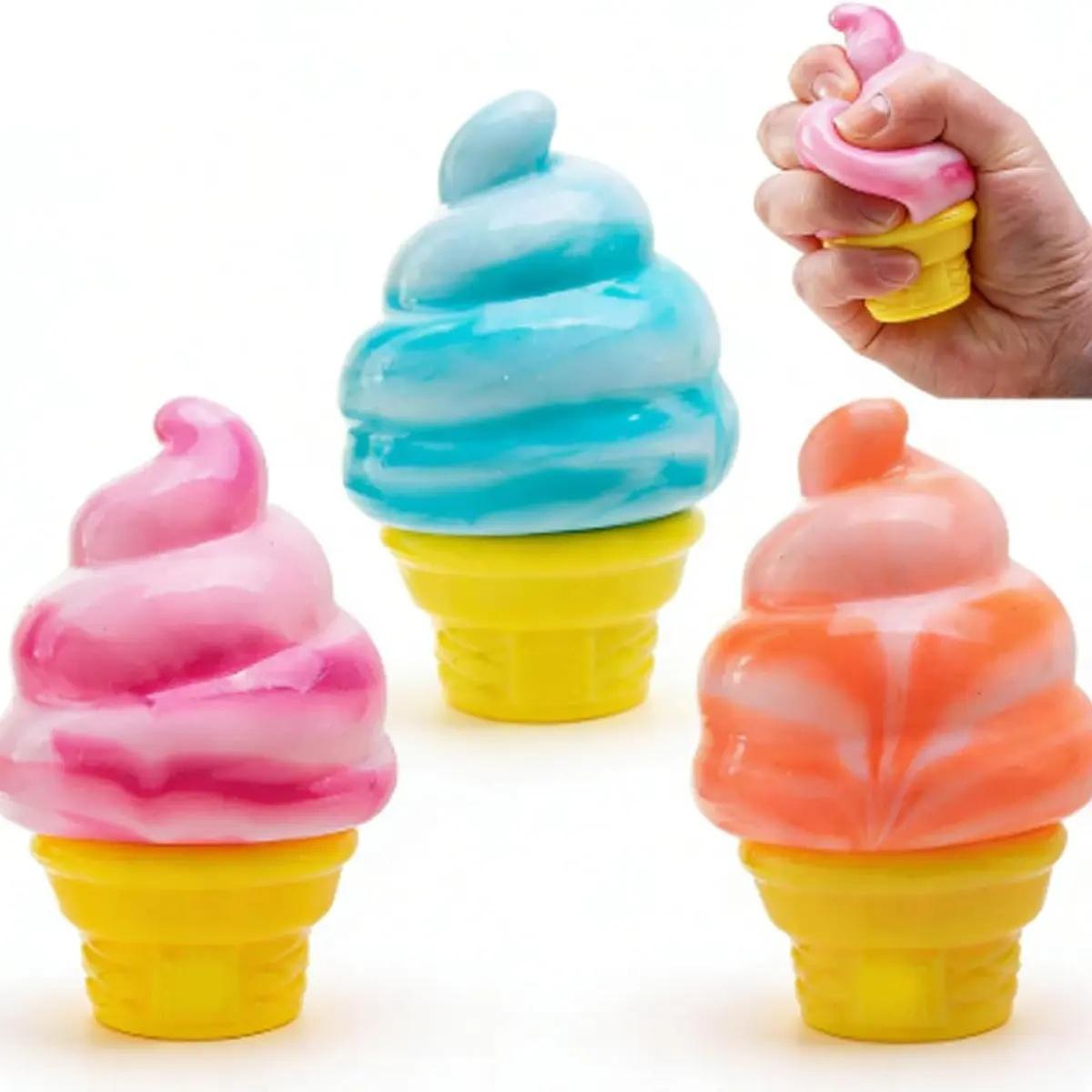 3PCS Ice Cream Squeeze Squishy Set Ultimate Slow Rising ASMR – Sweet Scented Sensory Fidget for Stress Relief & Anxiety Perfect Kawaii Party Favors & Birthday Gifts
