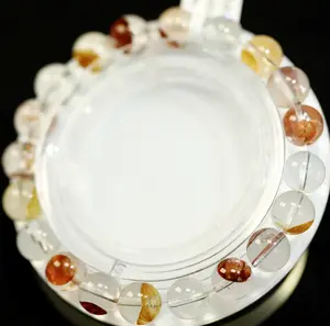 【Koi fish Hematoid quartz】Koi fish Hematoid quartz healing Bracelet, Energy and Wealth Attraction Beaded Design, Prosperity and Balance Gift for Men and Women