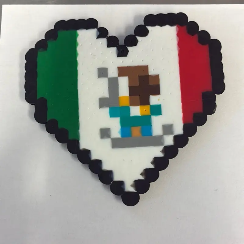Mexico heart fuse bead