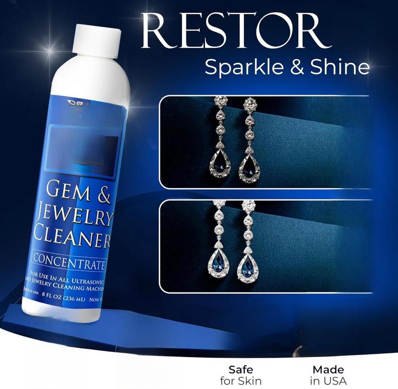 Blitz Gem & Jewelry Cleaner Concentrate 8oz Non-Toxic Non-Abrasive Formula for Gold Silver Platinum Jewelry Made in USA Household Cleaning Spray