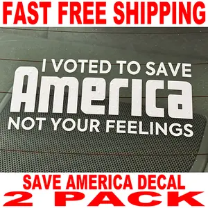 Save America Vinyl Decal - 2 PACK SPECIAL