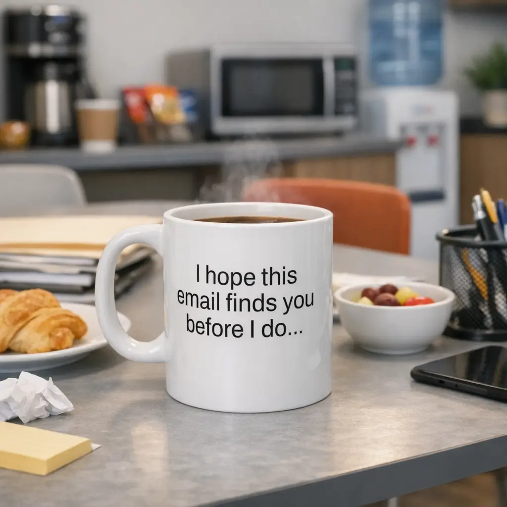 I Hope This Email Finds You Before I Do Mug  Funny Office Coffee Mug,  Sarcastic Work