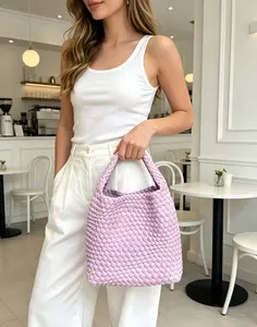 Woven Tote  in Vegan Leather Stylish Eco-Friendly Handbag for Everyday Use in dealsforyoudays & FallFreshness Colors Versatile Crossbody  Women's Fashionable Vegetable Basket  shoulder bag women