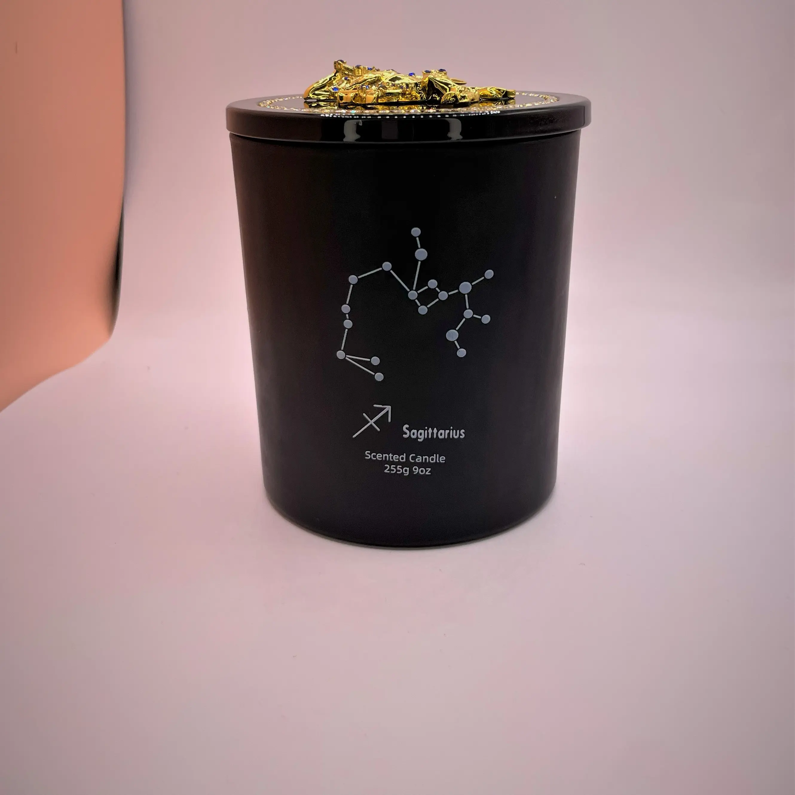 Sagittarius Luxury Scented Zodiac Sign Candle, Black Red Color, 12 Zodiac signs Astrology Lovers Cute Accessories Approximate Burn Time 24-48