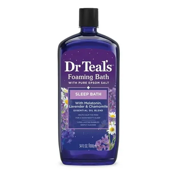 Dr Teal's Sleep Foaming Bath 34oz – Melatonin with Lavender & Chamomile Essential Oils