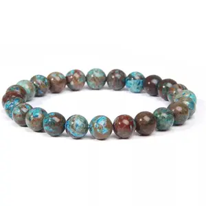 Sea Sediment Jasper Beads Bracelet - Blue & Green Varieties for Inner Peace, Clarity, Love & Emotional Healing