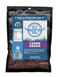 Carne Asada Beef Jerky - Beef OC Premium Brisket Jerky 3oz