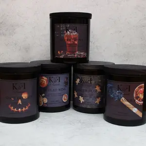 K&F 8 oz Luxury Candle - Limited Stock - Berry Grove, Mulled Wine, Spice Delight, Ginger Bliss, Rich Smoke - Scented Candles