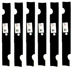6 Blades Replacement for Scag 48108 481707 482878 48185 482462 Notched Heavy Duty 52" Deck