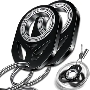 Keychain Spinner, 2 pcs Fidget Spinning Keychain for Adults, Metal Fidget Spinner Keychain Toys for Key