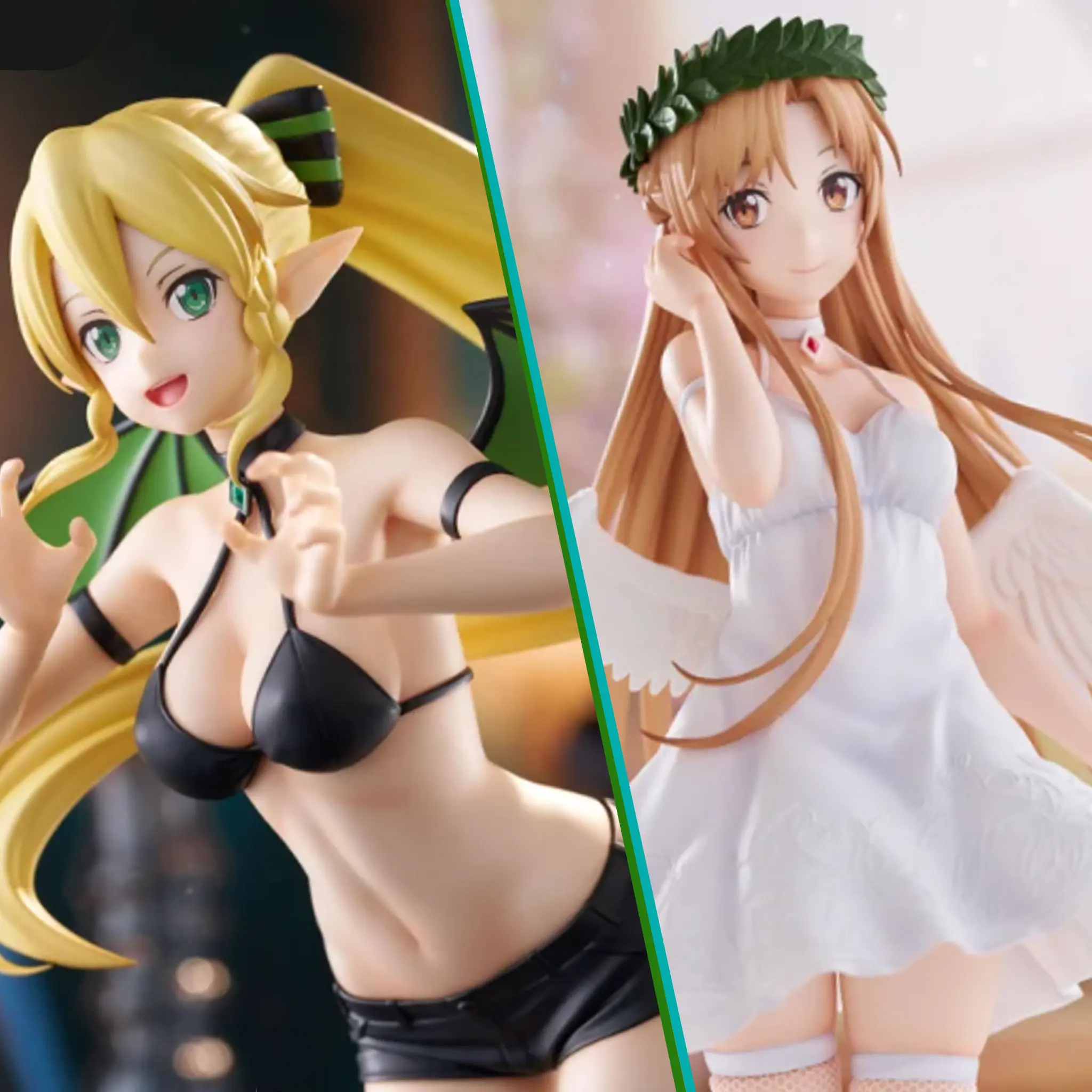 SAO リーファ　アスナ　6品＊ BiCute Dark BiCute Pure BiCute Pure/Dark Figures Sword Art Online Asuna/Leafa (NEW