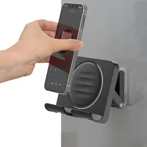 Upgraded Shower Phone Holder Tablet Wall Mount Phone Holder Removable,Self-Adhesive Cell Phone Holder for Bed Bathroom Kitchen, Compatible with   Galaxy Tablet  - Black
