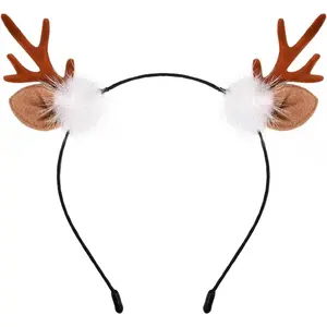 Reindeer Antlers Deer Ears Headband for Women Halloween Deer Antlers Costume Cute Hair Accessories