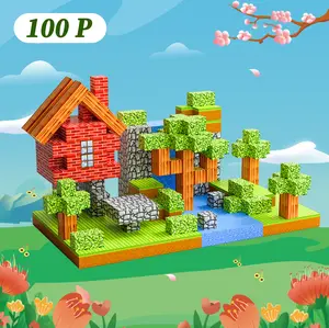 2.5CM Big Sized 154 Piece Magnetic Block Set - Sensory Building Toys, Mixed Color ABS, Botanical/Floral Theme, Suitable For 3+ Years, Ideal Classroom Gift For Boys And Girls