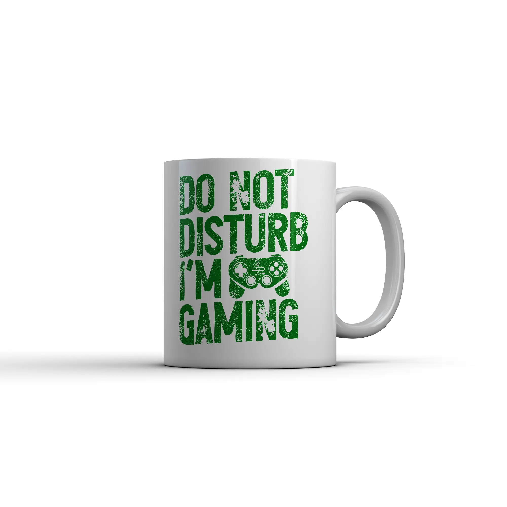 CRAZY DOG T-SHIRTS 11oz Ceramic Gaming Mug - Do Not Disturb I'm Gaming Joke Text Mug, Humorous Satirical Funny Print Tea & Coffee Drinkware (Kitchenware for Gamers), Joke Text Mugs