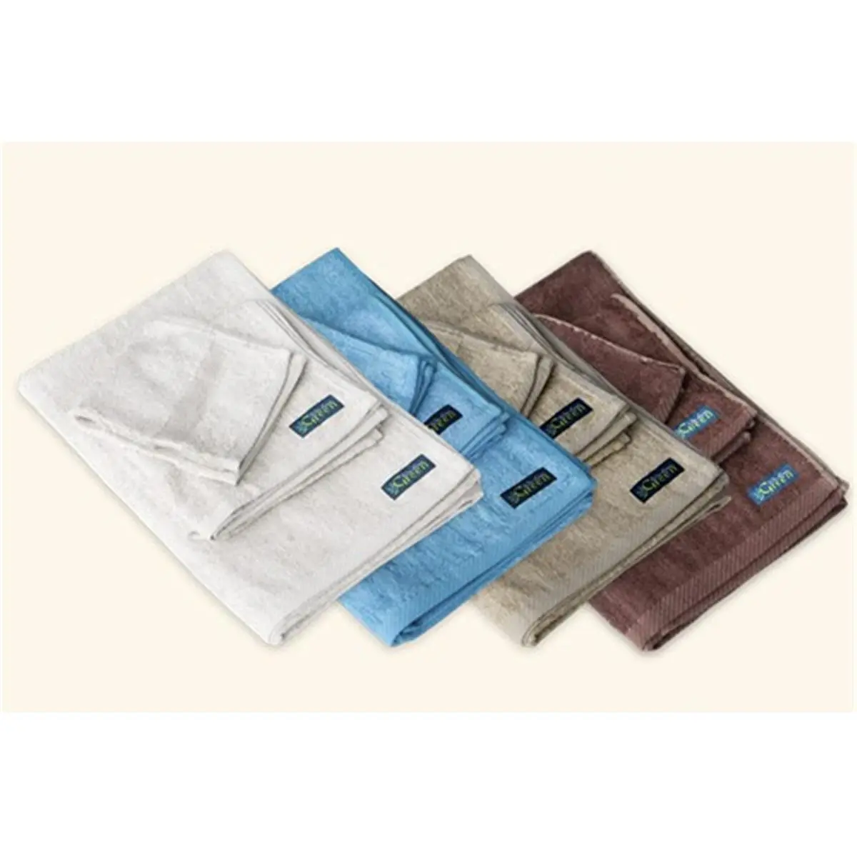 212 MAIN Multi-Size 100% Bamboo Towel Set - Eco Friendly, Soft Absorbent, Au Natural, Hypoallergenic Hand and Bath Towels for Home Bathroom Use, Eco Friendly Towels, Soft Absorbent Towel