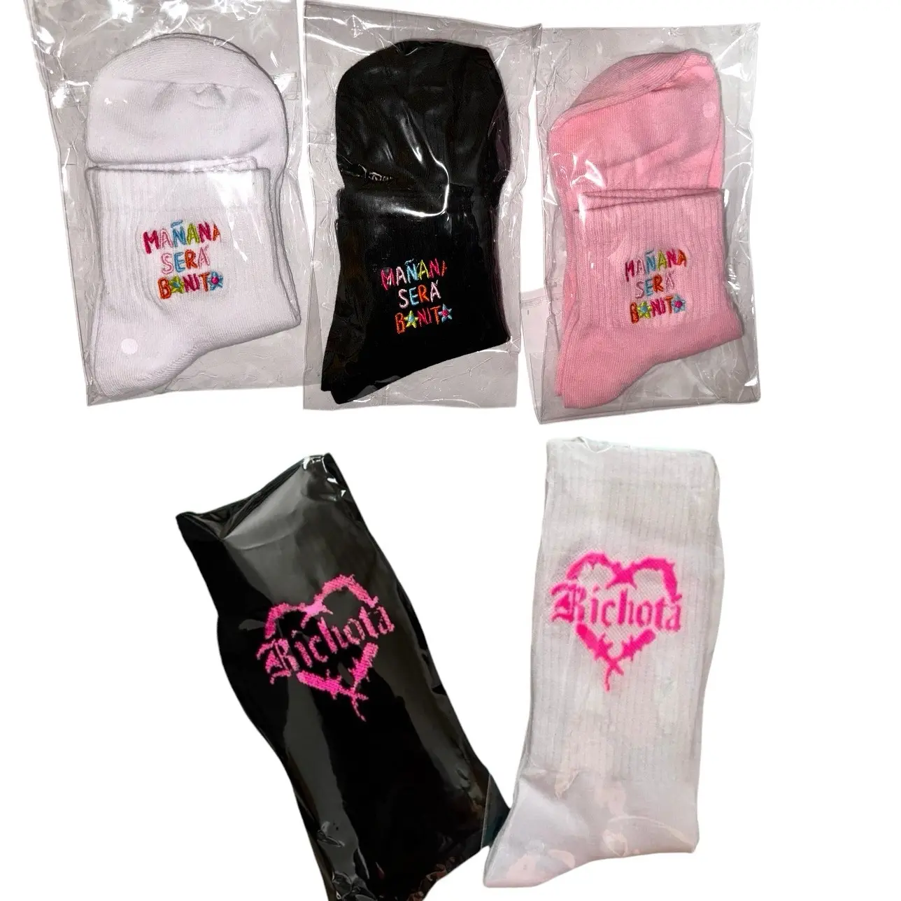 BICHOTA Crew Sock Set! Unisex sock set size 7-11 Adult sizes