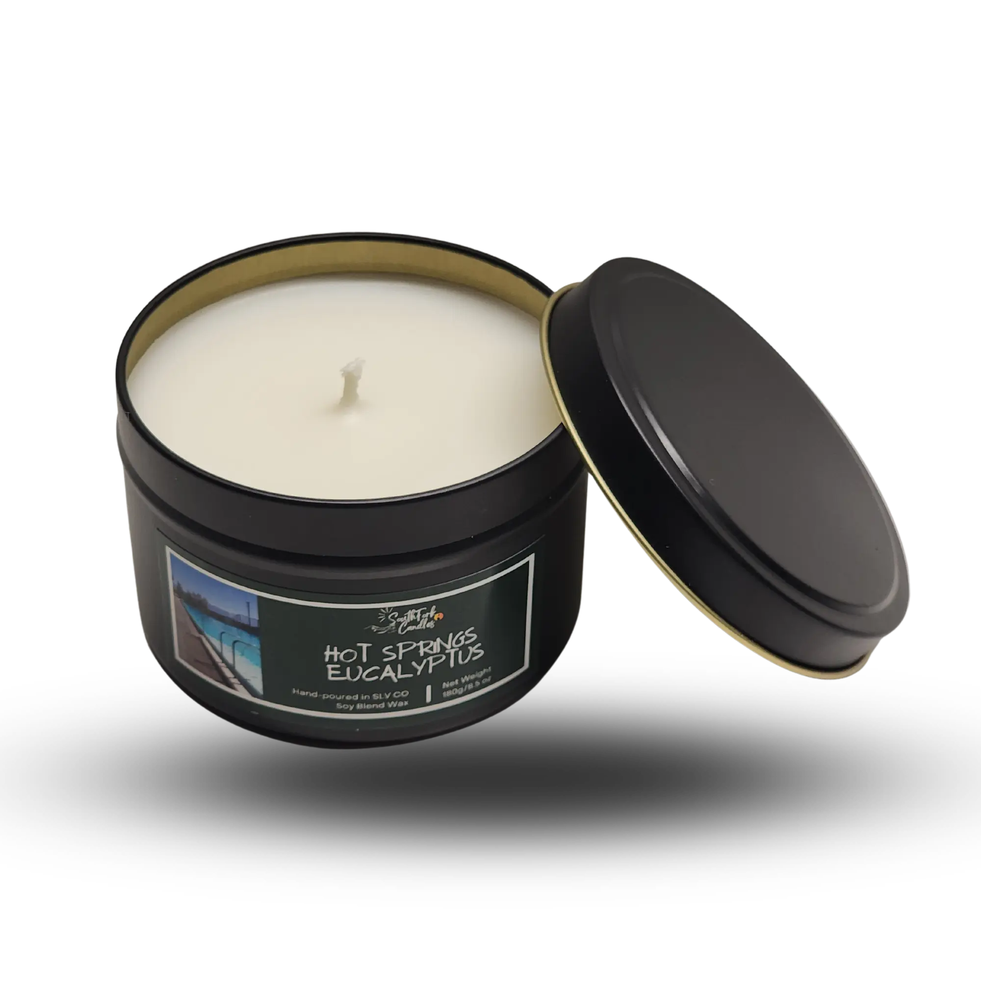 Peppermint Eucalyptus Scented Candle in 8oz Tin Peppermint Eucalyptus Scented Candle in 8oz Tin