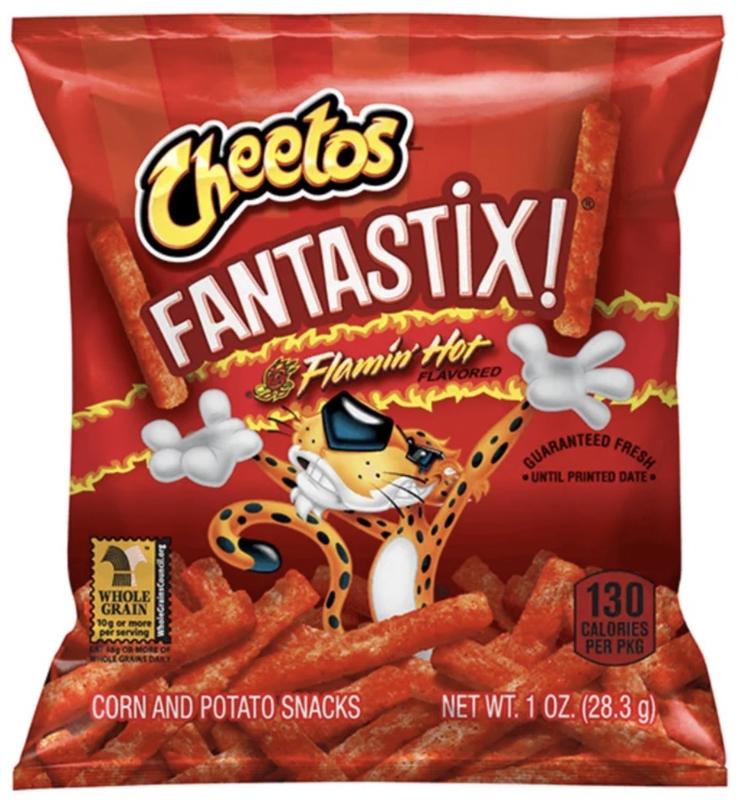 Cheetos Fantastix Flamin Hot Corn and Potato Snacks, 1 oz Bags, Pack of 16, Bundled By Shoppyway