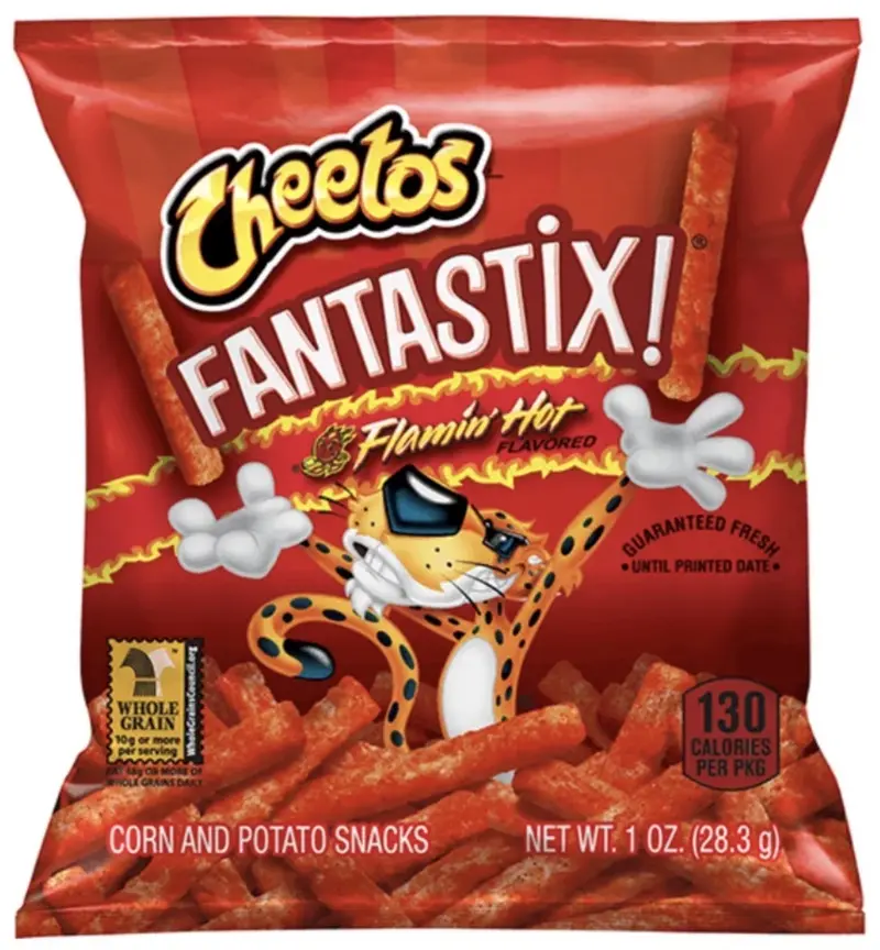 Cheetos Fantastix Flamin Hot Corn and Potato Snacks, 1 oz Bags, Pack of 16, Bundled By Shoppyway