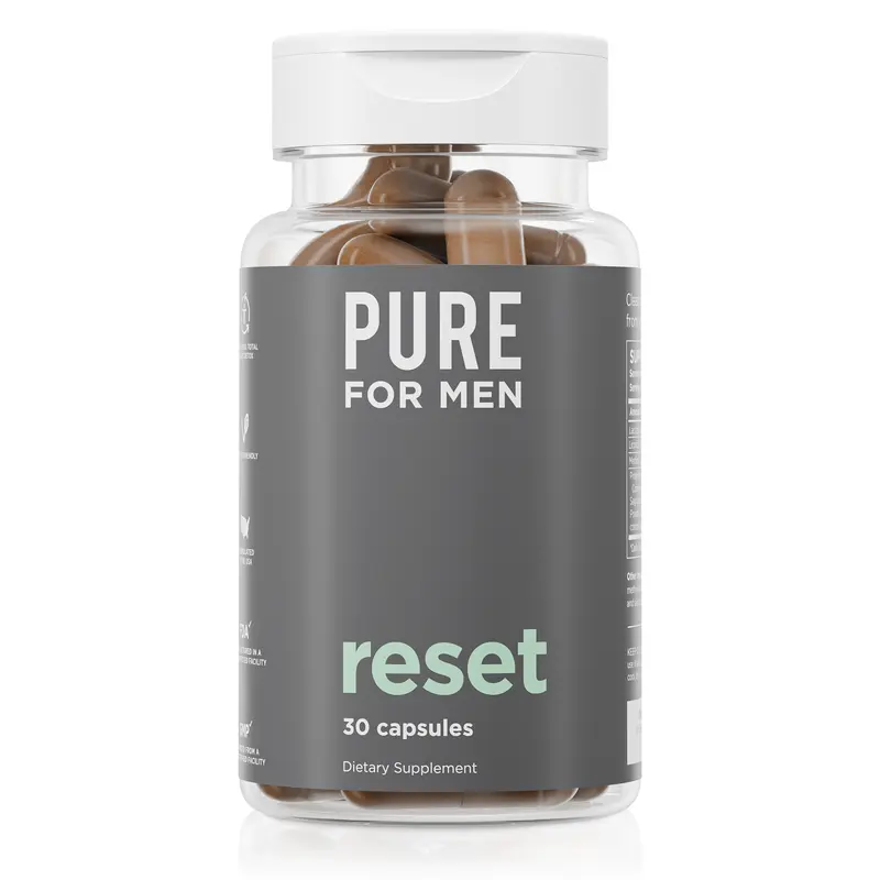 Reset | Pure for Men | Detox Supplement | Promotes Digestive & Gut Health, Helps Remove Toxins