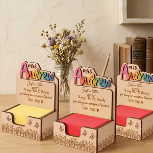 Personalized Teacher Sticky Note Holder: Gift For Teacher, Teacher Name Notepad Holder, Teacher Appreciation Gifts, Thank You Teacher Gifts