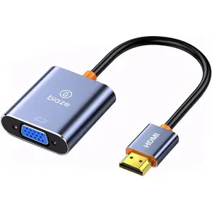 AG6202 Chip HDMI to VGA Adapter, 1080P Video Converter for Laptop PC TV Monitor Projector, Gold Plated Connector Cable