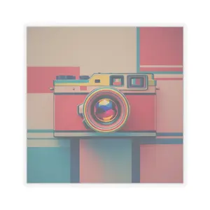 colorful camera Kiss-Cut Sticker perfect for laptop or camera enthusiast Vinyl Artistic Glossy Tiles Sticker Ornaments