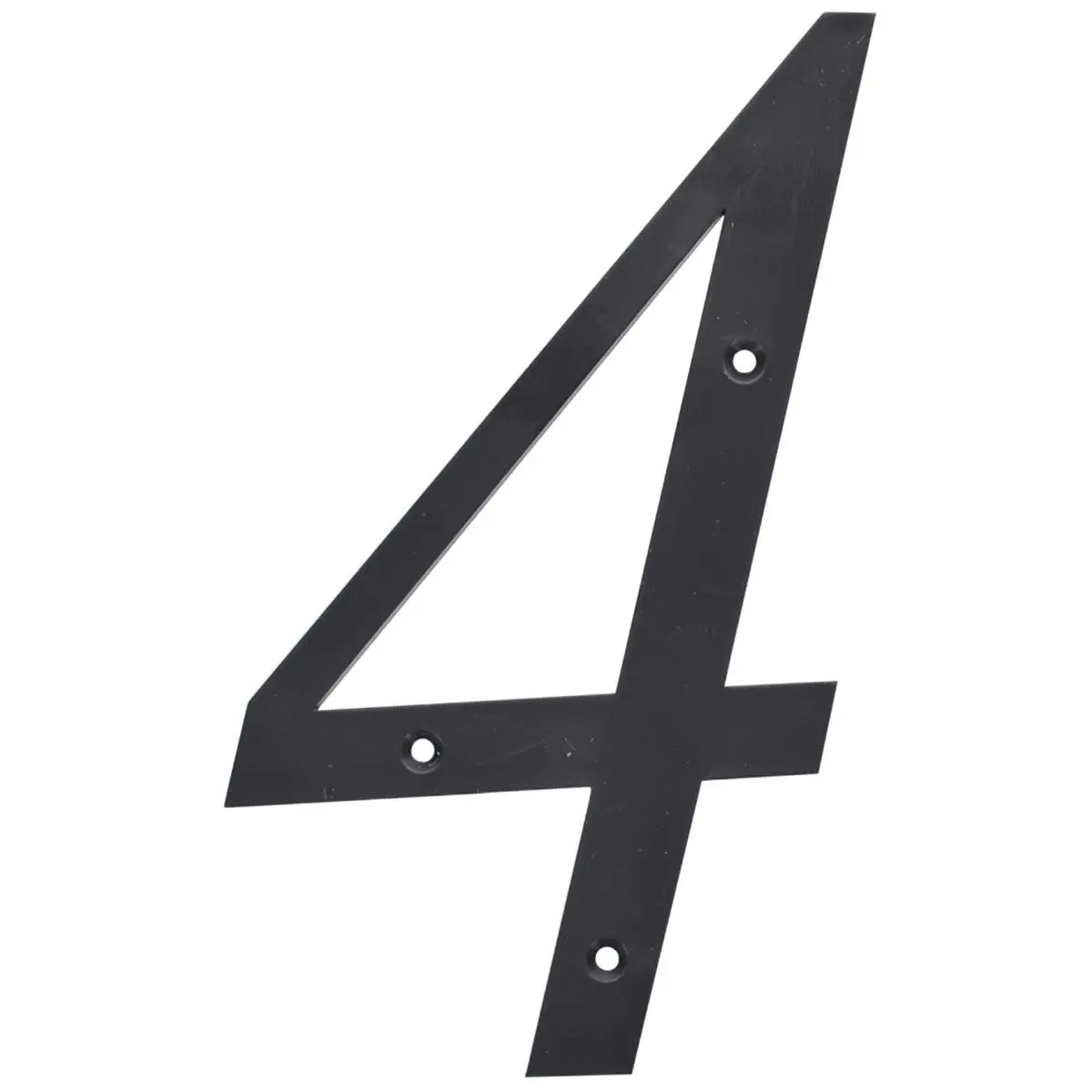 212 MAIN Nail-On Weatherproof Outdoor Home House Number Signage - 6 in., Black Plastic, 4-Pack (3 Units Total), Durable, Mounting Hardware Included