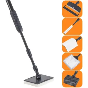 6 in 1 Aquarium Cleaning Tool Kit Algae Scraper Scrubber Pad Sponge Telescopic Handle Fish Tank Brush Cleaner Set for Saltwater Freshwater