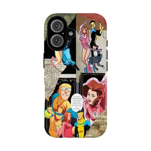 Ultra-Cool "Invincible Young Hero" Pattern 2-in-1 Film-Style Phone Case — Unisex Design. Compatible with iPhone 12, 13, 14, 15, 16, and 17. This dual-layer case offers enhanced protection and makes for an excellent gift.