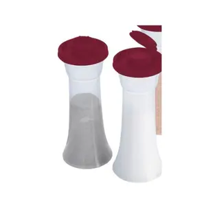 Tupperware Red  Seal Hourglass Salt and Pepper Shakers SET OF 2