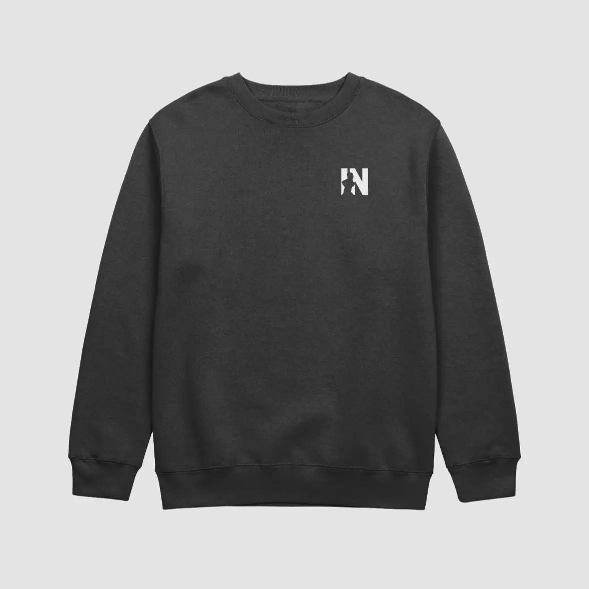 Essential Inspire Network Black Crewneck Sweatshirt for Men - Menswear