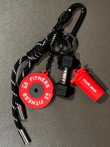 detachable dumbbell & barbell keychain set, perfect gift for fitness enthusiasts, diy bag accessories, 5 styles available
