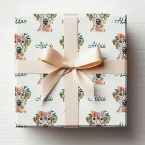 Yellow Labrador Wrapping Paper Roll Yellow Lab, Dog Lovers Gift Wrap Roll With Custom Name, Labrador Gift Wrapping Paper