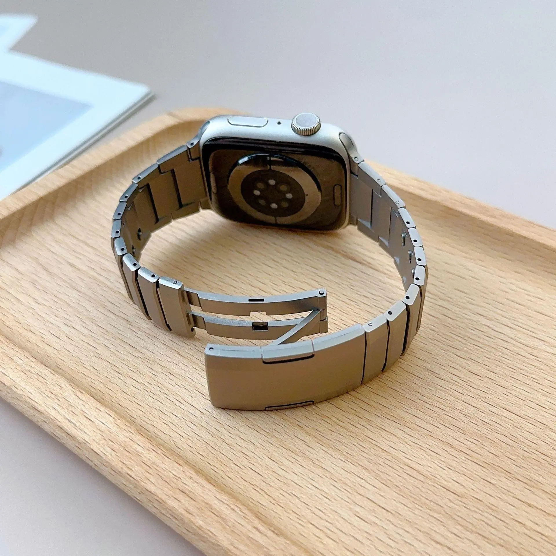 Stainless Steel Smart Watch Band, Quick Release Modular Metal Replacement Strap, Compatible with Apple Watch Series 4/5/6/SE (44mm), Series 7/8/9 (45mm), Series 10/11 (46mm) & Ultra 1/2/3 (49mm)
