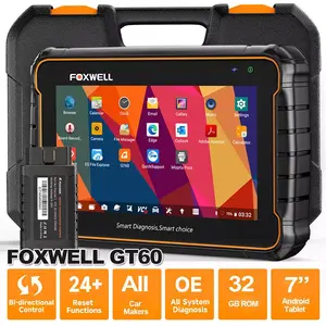 FOXWELL GT60 BT Bluetooth OBD2 Scanner, All System Automotive Bidirectional Diagnostic Scan Tool with 24 Maintenance Functions, ABS Bleeding, TPMS/ABS/Brake/Oil Reset, Throttle Adaption, DPF, Car Code Reader, 2-Year Free Updates