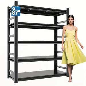 5-Tier Heavy Duty Garage Shelving Unit, 3000 LBS Capacity Metal Storage Rack 87" H x 48" W x 24" D, Adjustable Steel Shelves for Garage, Warehouse, Basement, Pantry, Workshop.1 Pack