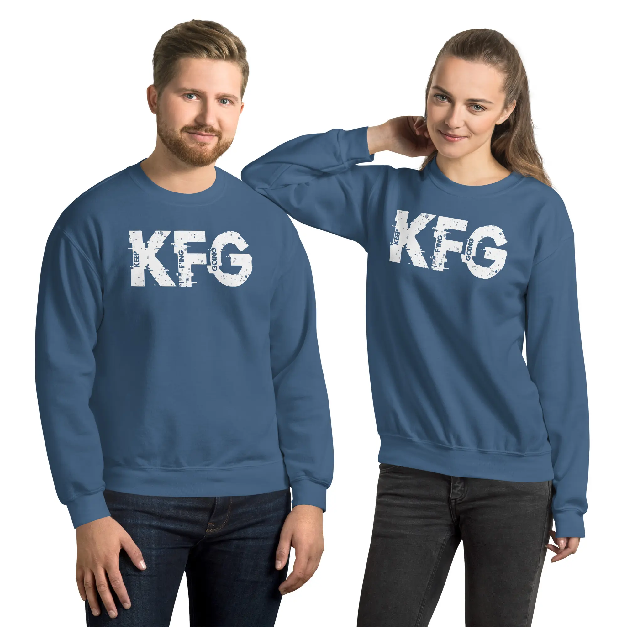 KFG Glitch Logo Soft Unisex Sweatshirt, Classic Fit