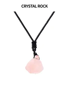 Crystal Raw Stone Pendant Necklace, Irregular Quartz Jewelry, Spiritual Healing Meditation Yoga, Decorative Gift for Any Occasion