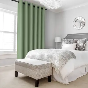 Olive Green Blackout Doorway Curtain 71inch Wide- Grommet Room Darkening Thermal Insulated Soundproof Window Treatments for Bedroom/Closet -1 Panel ﻿
