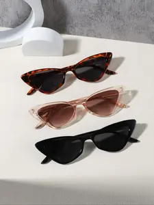 Unisex Retro Cat Eye Sunglasses, Uv400 Protection, Lightweight PC Frame, Colorful Lenses, Fashionable Frames Sunglasses, Perfect for Vacation & Gifts, Trendy Vintage Sunglasses, Trendy Casual Sunglasses