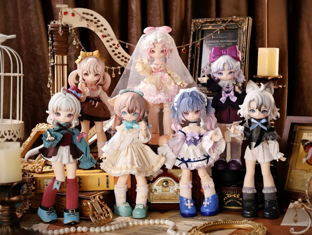 MISYA Museum of the Bizarre Posable BJD Anime Figure, 6+1 Hidden Fashion Doll Collectible Vinyl Figurines