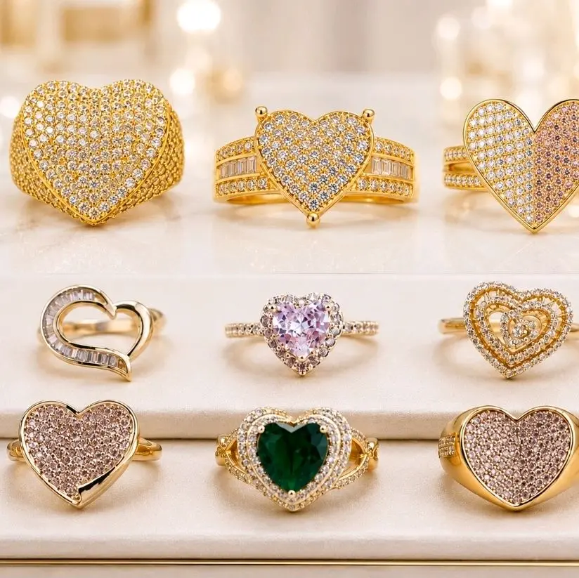 (R39)(R53)(R39)(R64) Love, Elegance & Sparkle.  heart rings COLTAB COLLECTION