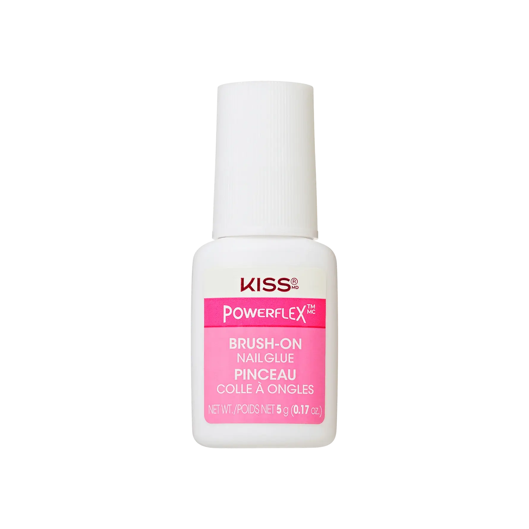 KISS PowerFlex Brush-Apply Nail Glue, Professional Strength Fast-Drying Long-Lasting Adhesive for Artificial Tips & Wraps and Instant Repairs, BGL506, Nail Art Products, Nail Adhesives