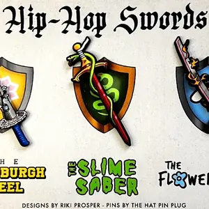 Hip Hop Swords Collectible Rap Music Hat Pins by Riki Prosper