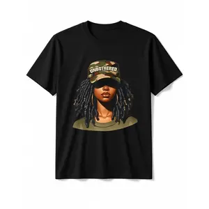 Women's Cartoon Girl Print Round Neck Graphic Tee, Fashion Casual Short Sleeve T-shirt, Ladies Summer Clothes for Daily Wear