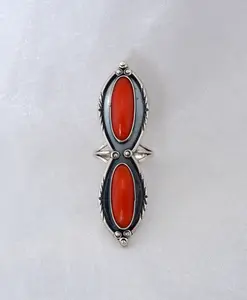 Navajo Red Coral Ring